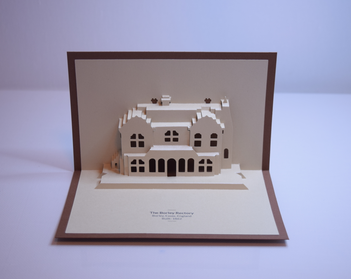 The Borley Rectory origamic architecture card