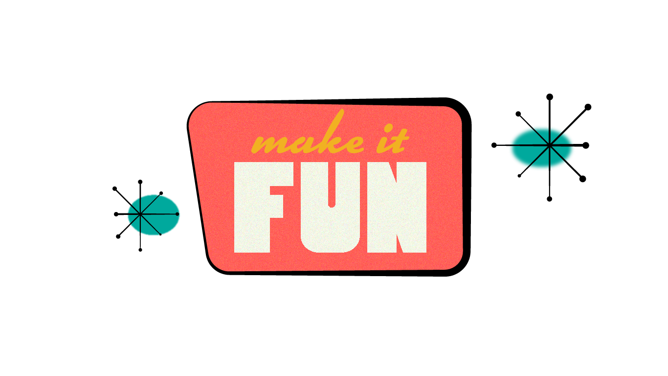 make it fun retro title